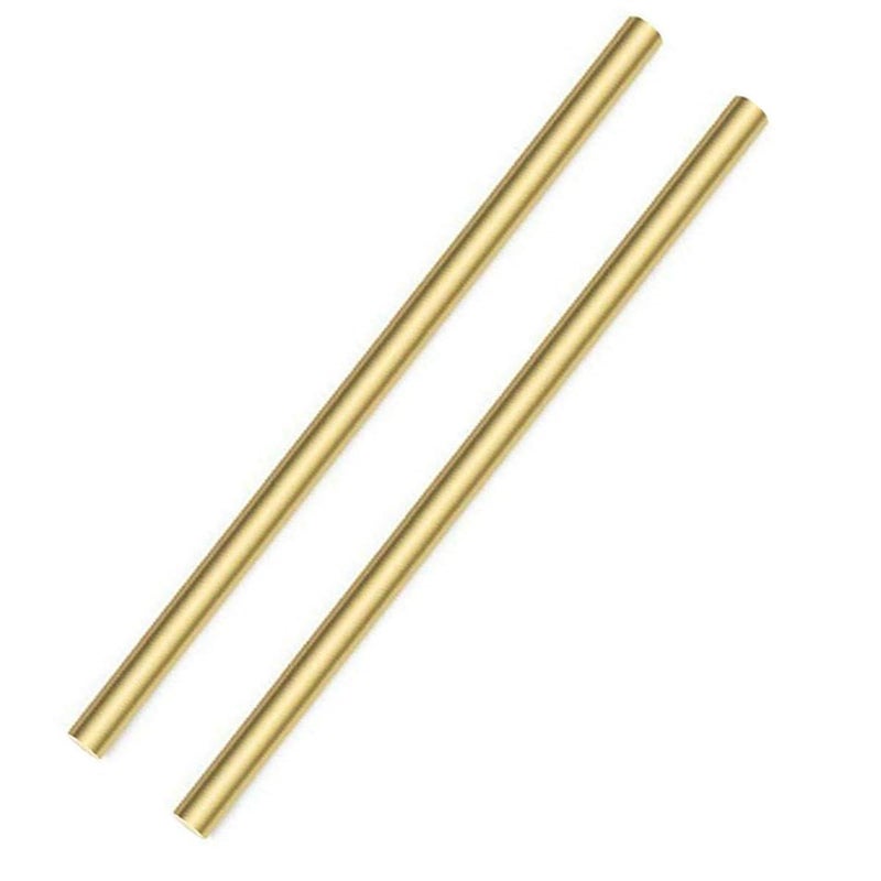PGCOKO 2PCS 1/2 inch Solid Round Brass Rod Lathe Bar Stock Kit for DIY Craft Tool, 12.5mm / 1/2 inch in Diameter 4 inch in Length - Image 1
